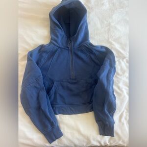 Lululemon Scuba half zip oversized hoodie in brilliant blue